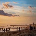 beach, dusk, people, vacation, leisure, swim, ocean, sea, water, sand, shore, nature, seashore, coast, tropical, canggu, bali, indonesia, Indonesia, Bali, Dalung
